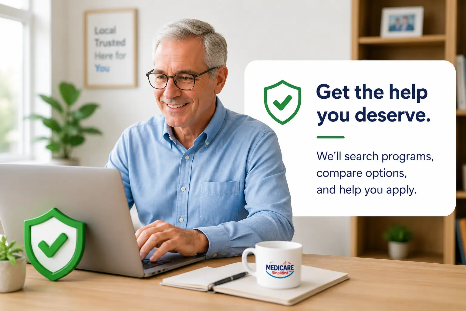A man reviews an IRMAA notice about his Medicare premiums at home.